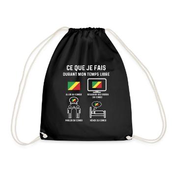 congo Brazzaville temps libre cadeau - Sac de sport léger - noir - Devant