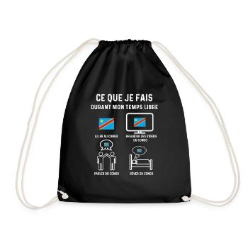 congo Kinshasa temps libre cadeau - Sac de sport léger - noir - Devant