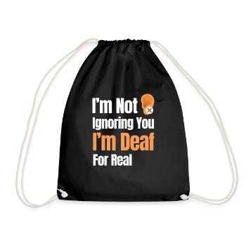 Je ne t’ignore pas, je suis sourd à la réalité - Sac de sport léger - noir - Devant