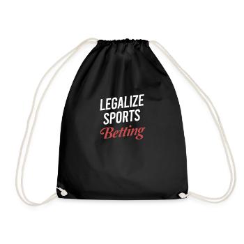 Legalize Sports Betting Sport Horse Betting Derby - Drawstring Bag - black - Front