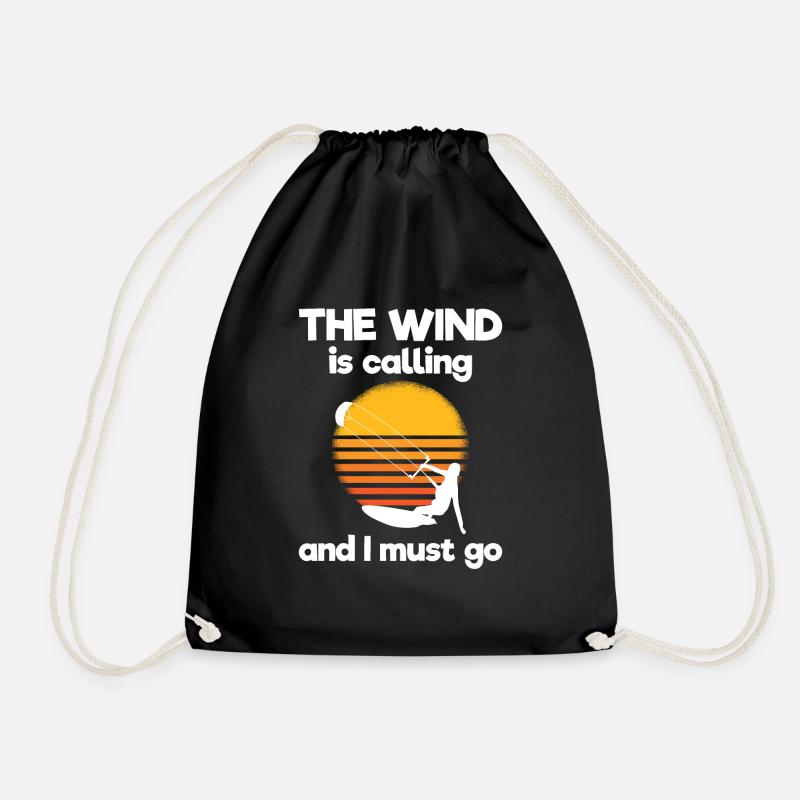 Kiteboarding Kitesurfer Kitesurfing Kiteboarder - Turnbeutel - Schwarz