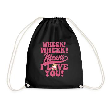 Ouf ! Ouf ! C’est dire que je t’aime ! Cavy amant Guniea - Sac de sport léger - noir - Devant