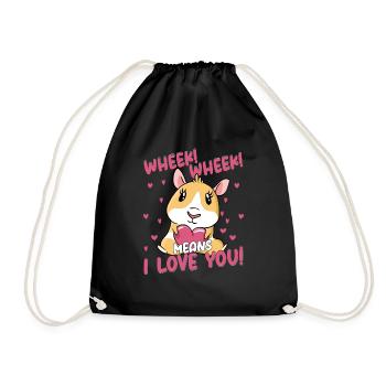 Ouf ! Ouf ! C’est dire que je t’aime ! Rongeur Cochon d’Inde - Sac de sport léger - noir - Devant