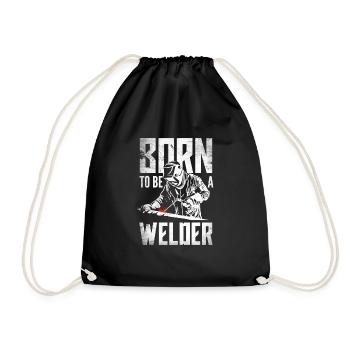 Funny Welder Gift - Drawstring Bag - black - Front