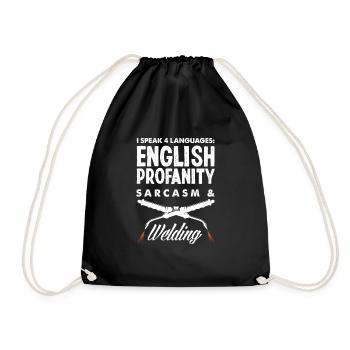 Funny Welder Gift - Drawstring Bag - black - Front