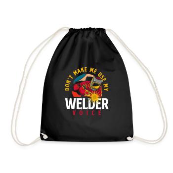 Lustiges Schweißer Geschenk - Turnbeutel - Schwarz - Vorne