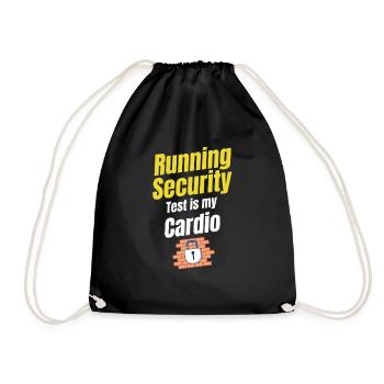 L’exécution d’un test de sécurité est mon - Sac de sport léger - noir - Devant