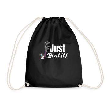 Just smash it, bake pastries, sweets - Drawstring Bag - black - Front