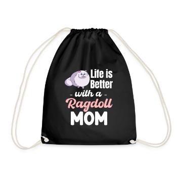 La vie est meilleure avec une maman Ragdoll - Sac de sport léger - noir - Devant