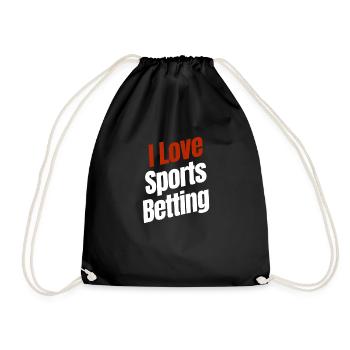 I Love Sports Betting Horse Betting Derby - Drawstring Bag - black - Front