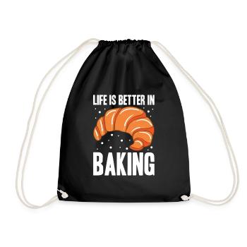 Baking Bread Bakery Bakery Bread Making - Drawstring Bag - black - Front