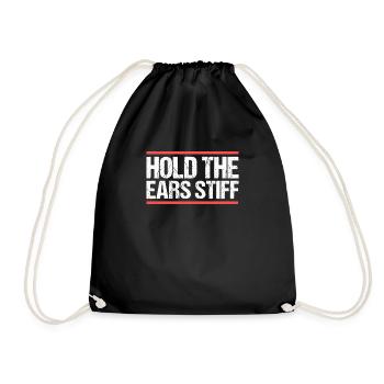 Hold the ears stiff Denglisch - Turnbeutel - Schwarz - Vorne