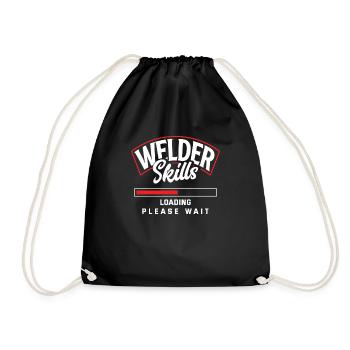 Funny Welder Gift - Drawstring Bag - black - Front