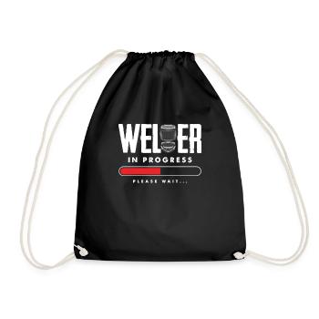Funny Welder Gift - Drawstring Bag - black - Front