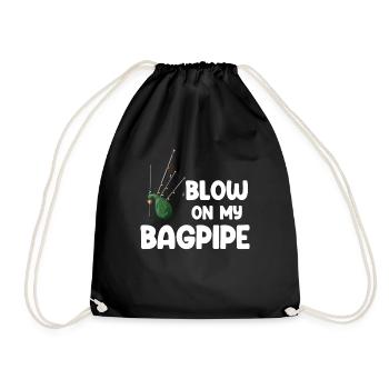 Blow On My Bagpipes Bagpipes Classic - Drawstring Bag - black - Front