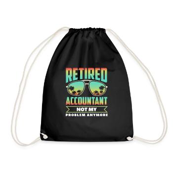Funny Tax Advisor Accountant Gift - Drawstring Bag - black - Front