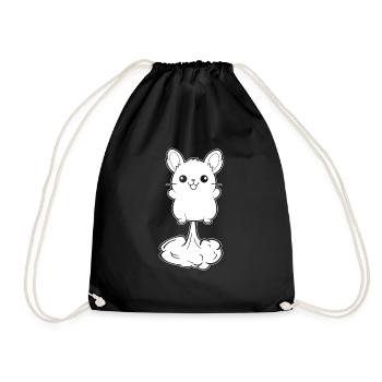 Pet arc-en-ciel de chinchilla - Sac de sport léger - noir - Devant