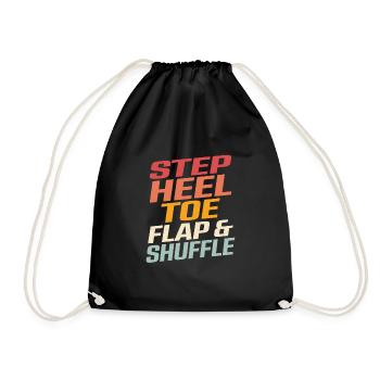 Step, Talon, Orteil, Rabat et Shuffle Tap Dancer Tap Dan - Sac de sport léger - noir - Devant