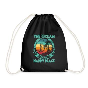 Boat Captain Funny Boat Sailing Lake Boater - Drawstring Bag - black - Front