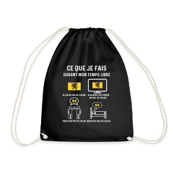 Pas de calais temps libre cadeau - Sac de sport léger - noir - Devant