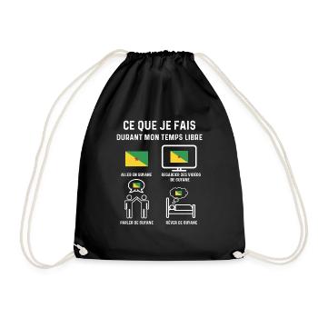 guyane 973 temps libre cadeau - Sac de sport léger - noir - Devant