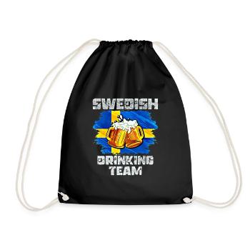 Équipe de beuverie de Suède - Sac de sport léger - noir - Devant