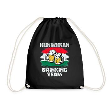 Équipe de beuverie en Hongrie - Sac de sport léger - noir - Devant