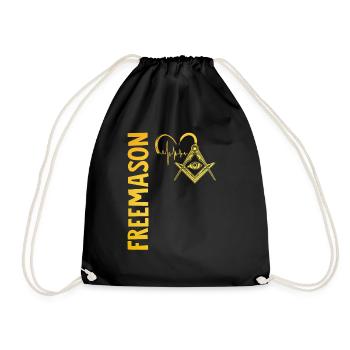 Masonic Freemasonry Fraternal - Turnbeutel - Schwarz - Vorne