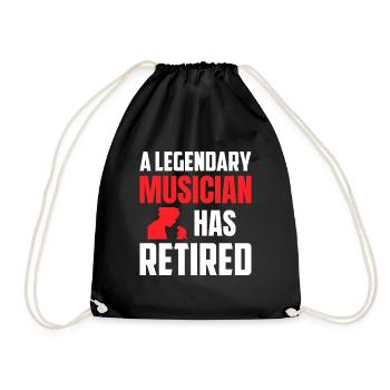A Legendary Musician Has Retired - Drawstring Bag - black - Front
