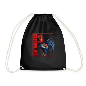 Gallero Pelea De Gallos Hombre Papá Padre Tío - Drawstring Bag - black - Front