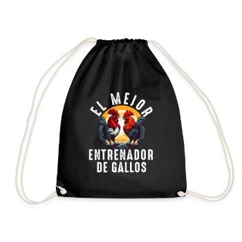 Gallero Pelea De Gallos Hombre Papá Padre Tío - Drawstring Bag - black - Front