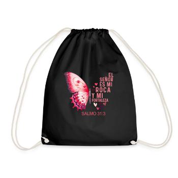 Camiseta Cristiana Para Mujer En Espanol Spanish - Drawstring Bag - black - Front