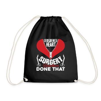 Cardiologist Open Heart Surgery Cardiologists - Drawstring Bag - black - Front