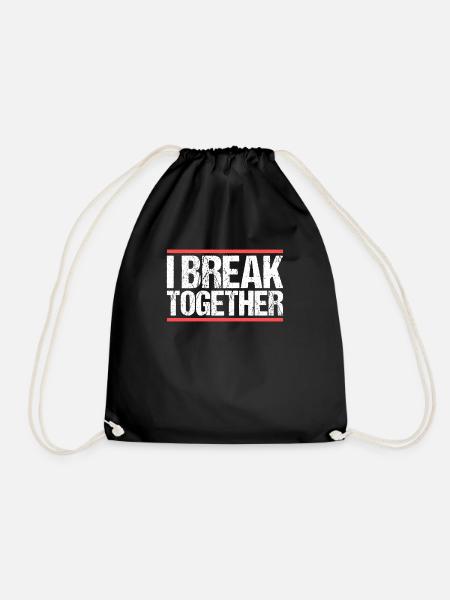 I break together Denglisch - Turnbeutel - Schwarz