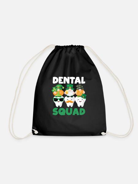 Dental Squad Zahn Niedlichen Gnom Saint Patricks - Turnbeutel - Schwarz