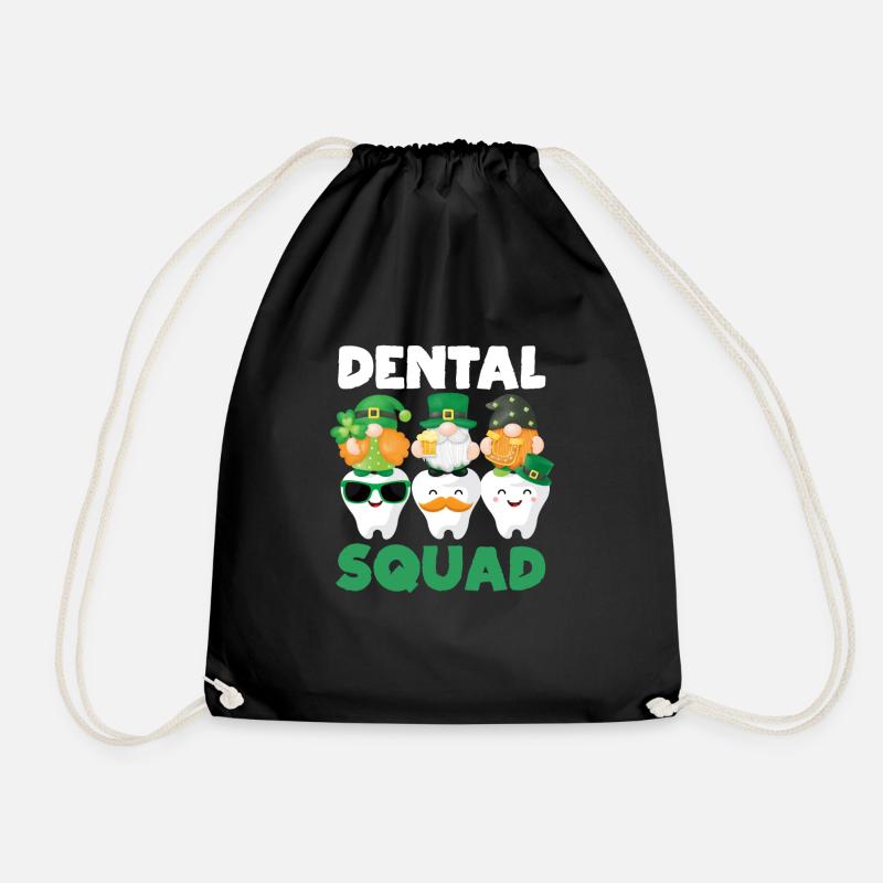 Dental Squad Zahn Niedlichen Gnom Saint Patricks - Turnbeutel - Schwarz