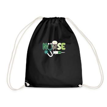Infirmière Stéthoscope Médecine Irlandais - Sac de sport léger - noir - Devant
