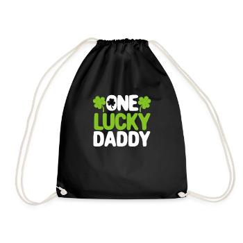 One Lucky Daddy Passende Familie St Patricks Day - Turnbeutel - Schwarz - Vorne