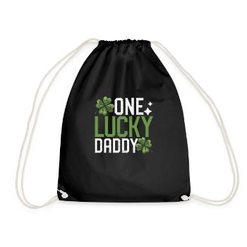 One Lucky Daddy Passende Familie St Patricks Day - Turnbeutel - Schwarz - Vorne