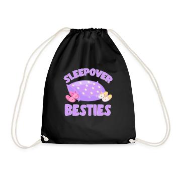 Sleepover Party Pajamas Slumber Party - Drawstring Bag - black - Front