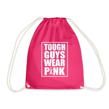 Les durs à cuire du cancer du sein portent un ruban rose - Sac de sport léger - fuchsia - Devant