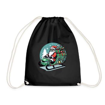 Traîneau électrique de Noël écologique et durable - Sac de sport léger - noir - Devant