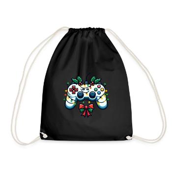 Festive Gamer Controller Holiday Gaming - Turnbeutel - Schwarz - Vorne
