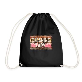 Housekeeping Week Geschenke Reinigungsliebhaber - Turnbeutel - Schwarz - Vorne