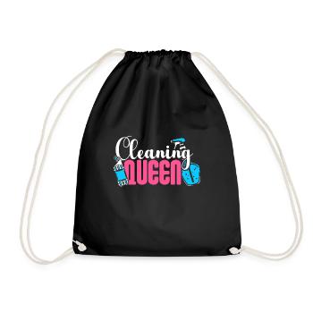 Housekeeping Week Geschenke Reinigungsliebhaber - Turnbeutel - Schwarz - Vorne