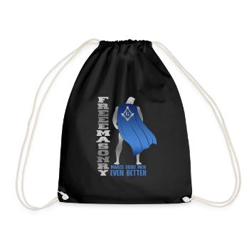 Masonic Freemasonry Fraternal - Turnbeutel - Schwarz - Vorne