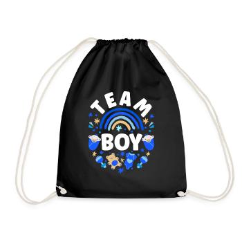 Gender Reveal Babyboy Baby Shower - Turnbeutel - Schwarz - Vorne