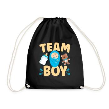 Gender Reveal Babyboy Baby Shower - Turnbeutel - Schwarz - Vorne