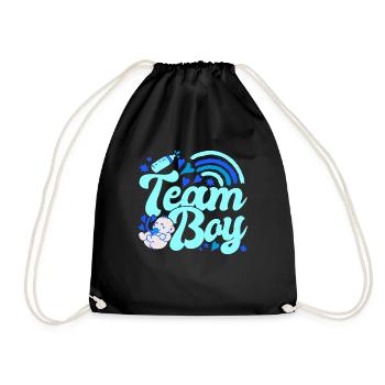 Gender Reveal Babyboy Baby Shower - Turnbeutel - Schwarz - Vorne