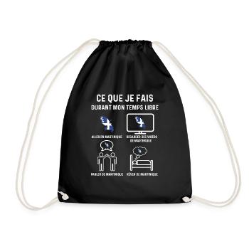 martinique drapeau temps libre cadeau - Sac de sport léger - noir - Devant